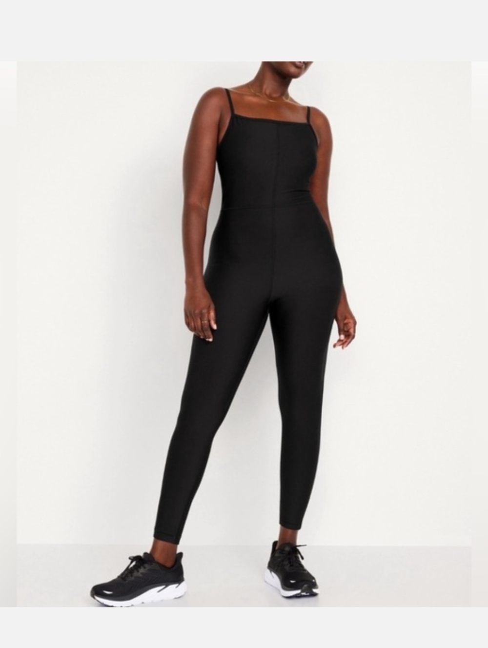 Old Navy Sleek Black Square-Neck Jumpsuit S
